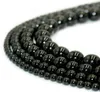 100 Natural Stone Black Obsidian Pärlor Runda ädelsten Löst pärlor för DIY -armbandsmycken som gör 1 sträng 15 tum 410 mm23294503258566