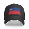 Berety spersonalizowana flaga Liechtenstein Baseball Cap Ochrona przeciwsłoneczna Kobiety Kobiet Regulowany Tato Kapelusz Tato Summer