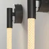 Lampada da parete in silicone bianco 3000K luci in acciaio inossidabile nero per salotto TV sfondo camera da letto sala da pranzo goccia 110-240 V