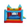 Uppblåsningsbar Moonwalk Castle Kids Bounce House Bouncer Castle Jumper w/ Slide och Ball Pit Blower For Children Park Toys Bouncers Inomhus utomhus lek roliga födelsedagspresenter