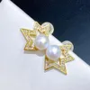 220907003 Diamondbox -Jewelry Earrings Ears Studs White Pearl Sterling 925 Silver Rhinestone Star Zirconia aka 6-6 5 mmラウンドPenda248l