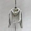 Kısa Şık Hoodies Designer Kadınlar Rahat En İyi Sonbahar Kış Moda Kalın Kat 2 Renk