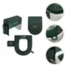 Toalettstol täcker 1set vattentät kudde vattentank täcke lock mörkgrön288q