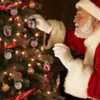 Décorations de Noël 12/24 pièces boules de noël à carreaux rouge vert avec pomme de pin arbre de noël suspendus pendentif en mousse décorations de noël Navidad année 231013
