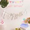 Party Decoration 5m Happy Birthday Banner Bunting Paper Wedding Hanging Garland Home Sign Baby Shower