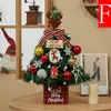 Decorações de Natal Mini árvore de 50/35 cm com luzes Conjunto artificial de mesa Decoração de escritório em casa Enfeites de janela