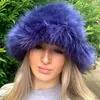 Bérets femmes fourrure pêcheur chapeau couleur unie casquette d'hiver Chic seau pour Streetwear Po accessoires chapeaux vêtements de mode en plein air