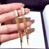 Dangle Kroonluchter 2021 Opaal Oorbel Goud Kleur Zilver Kwastje Lange Drop Voor Vrouwen Mode Koreaanse Vrouwelijke Sieraden Gift1287o