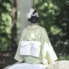エスニック服の女性用ハイグレードレースドレス日本のタイショロマンスタイルの着物フォーマルユカタコスプレコスチューム美しいポグラル