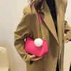 Sacs de soirée Sac fourre-tout de couleur unie Mode Chaîne en feutre Sous-bras Mini Pochette à bandoulière Femme