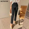 Pantalon femme BGTEEVER élégant mince femmes costume printemps été taille haute dames crayon tenue de bureau pantalon 2023