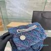 2023-Luxury Classic Designer Bag Women's Leather Strap Denim ryggsäck Tavring Stängd kedja axel tote stor kapacitet resor