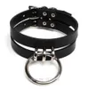 100% Handcrafted Caged Top Choker Real Leather BDSM Collar O-Round Fetish Cosplay Costume Choker Necklace208e