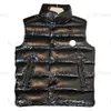 2023SS Designer Winter Coat Men's Down Tank Top Hooded Women's Standing Collar Down Vest Pare's Winter Embroidered Chest Badge Warm Coat