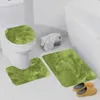 Tappetini da bagno 3 pezzi lunghi H tappeto bagno WC set tre pezzi pavimento assorbente antiscivolo porta domestica