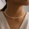 Girocollo vintage breve collana di perle per le donne festa di nozze elegante damigella d'onore gioielli con colletto corto come regalo