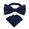 Bow Ties de l'homme en paisley de cajou de cajou polyester 12 6cm Bowtie 25 25cm mouchoir ensemble pour le marié gentleman poche carré cravate