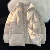 Mäns ner parkas solid färg överdimensionerad vinterrock avslappnad förtjockar streetwear trend bubbla jacka bekväm puffer män 231012