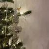 Juldekorationer slumpmässigt 12 st/pack 6*11cm 6 cm julboll transparent glas pedant olika design vän gåva hängande globe 231012