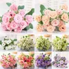 Fleurs séchées 15 tête fleur artificielle clou de girofle rose bouquet de soie accessoires décoration de mariage pour la fête à la maison fausse fleur fournitures artificielles 231013