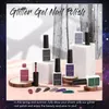 Nagellak Makartt Glitter Gel Kit 8ML 6PCs Disco Super Diamond Reflecterende UV Zwart Zilver Shimmer Manicure DIY 231012