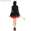 Disfraz de tema Purim Black Devil Come Women Vampire Come Cosplay Sexy Adult Halloween viene para mujeres Red Fancy Carnival Party Dress T231013