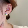 Boucles d'oreilles goutte d'huile étoile colorée pour femmes fille doux mignon cadeau bijoux