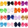 Party Hairclip Ribbon 4,7 tum Boutique Bows With Clips Baby Girls Hair Clips Grosgrain Ribbon Big Bow Knot Barrettes Childrens Party Hair Accessories