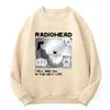 Męskie bluzy Bluzy Radiohead zobaczę cię w następnym życiu bluza z kapturem mężczyźni/kobiety rock boy retro drukowana bluza luźna japońska stacja tops zespół muzyki yq231013