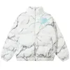 Herenjassen Winter Spider Jas Parka Streetwear Harajuku Tie Dye Dikke Warme Bubble 2023 Mannen Hip Hop Mode Losse Rits Parka 231013