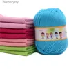 Yarn 10pcs Hot Sale lti Color Cotton Silk Knitting Yarn Soft Warm Baby Yarn for Hand Knitting plies 500g/lotL231013