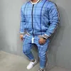 Gentlemen Set Men Tracksuit zamek błyskawiczny Fullset Kurt kombinezonu z długim rękawem Stripe Płaszcz Płaszcze Siłowce