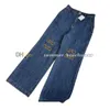 سراويل جينز زرقاء مستقيمة عالية الخصر سراويل الجينز على الطراز غير الرسمي جان بنطلون مع سروال جيب تنفس