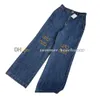 Frauen Blau Gerade Jeans Hohe Taille Denim Hosen Casual Stil Jean Hosen mit Tasche Frau Atmungsaktive Hose