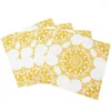 Table Napkin 20pcs Paper Golden Printed 33x33cm Two-Layer Disposable Tissue Home El Wedding Birthday Party Decor