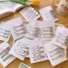 3PCS Silver Metal Star Heart Bow Hollow Out Hair Clips For Girl Kids Cute Simple Cool Hairpin Fashion Accessories Y2k INS