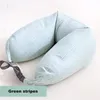 Almohada Tela de algodón Almohada de viaje Almohadas para el cuello Cojín para dormir Cojines en forma de U Cremallera invisible Masajeador de cabeza Coche Reposacabezas suave 231013