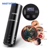 Máquina de tatuagem mastro tatuagem a1 profissional sem fio máquina de tatuagem caneta bateria portátil energia coreless poderoso motor digital led maquiagem 231013