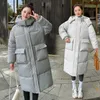 Damskie parkas w dół bawełniany kurtka zimowa zagęszczona wersja koreańska długa sekcja duży rozmiar ciepły przedłużony płaszcz 231012