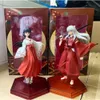 Mascot Costumes 18cm Anime Figure Inuyasha Puppy Monster Sier Long Hair Red Suit Model Dolls Toy Gift Collect Boxed Ornaments Pvc Material