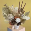 Decorative Flowers Hydrangea Dried Flower Artificial With Stems For Wedding Home Party Shop Baby Shower Decor Floral Arrangement