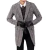 남자 양모 블렌드 남자 겨울 트렌치 코트 긴 자켓 슬림 한 캐주얼 비즈니스 두꺼운 따뜻한 크기 5xl 231012