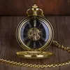 Zakhorloges Goud Luxe Antiek Vintage Mechanisch Horloge Voor Mannen Vrouwen Handmatig Opwinden Schild Graveren Fob