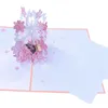 طباعة اللون ثلاثية الأبعاد بطاقة تحية ثلاثية الأبعاد محارة زهرة الفراشة جوفاء الزهور سلة عيد الحب عيد الحب مهرجان الحب