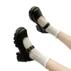 Klänningskor Lolita Japanese Girl Platform Black High Heels Fashion Round Toe Mary Jane Women Patent Faux Leather Student Cosplay 231013
