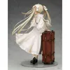 Trajes de mascote 24cm anime figura fofa kasugano sora onde estamos menos sozinhos vestido branco em pé pose modelo bonecas brinquedo presente caixa coletar pvc