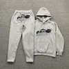 Designer Hoodie Trapstar Full Tracksuit Rainbow Handduk Broderi Decoding Hooded Sportwear Män och kvinnor Sportkläder kostym blixtlåsbyxor storlek XL 261