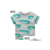 T-shirts 74 Styles Girl Boy Kids Design Clothing T Shirt 100% Cotton Short Sleeve Animals Flowers Print Boys Causal Summer Baby, Kids Dh9ke