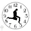 Horloges murales Promenades Horloge Silly Walk Un intéressant pour la chambre à coucher Cuisine Salon Nouveauté Décor à la maison Facile à utiliser