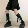 Calzini da donna Emo Punk gotico Estetica carina Stampa fiamma Stivali Scarpe Polsini Copre Anni 2000 Cybercore Copristivali Accessori